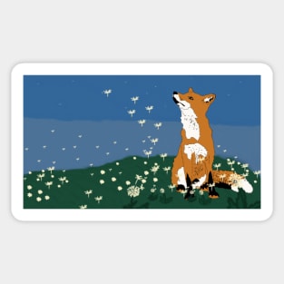 Thoughtful Fox Sticker